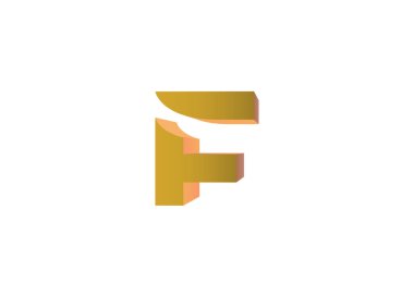 Ft Harf Logosu Tasarım Şablonu F 3d monogram