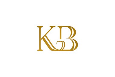 Kb Harfi Logo Tasarımı Şablon Vektörü k b