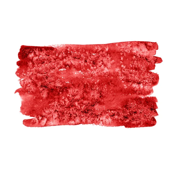 Червона акварельна текстура. Абстрактний ручний пофарбований фон. ізольовані на білому фоні . — стокове фото