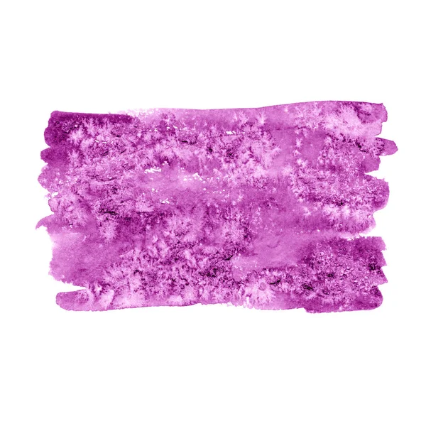 Pincel rosa pintura traços isolados mancha no fundo branco. Aquarela . — Fotografia de Stock