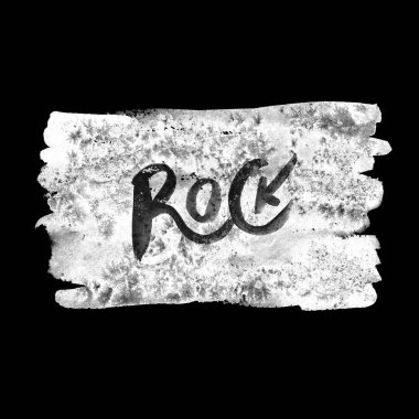 beyaz üzerine suluboya rock müzik. konser poster tasarım şablonu