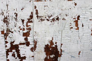 Eski Beyaz ahşap arka plan parçası. eski boya