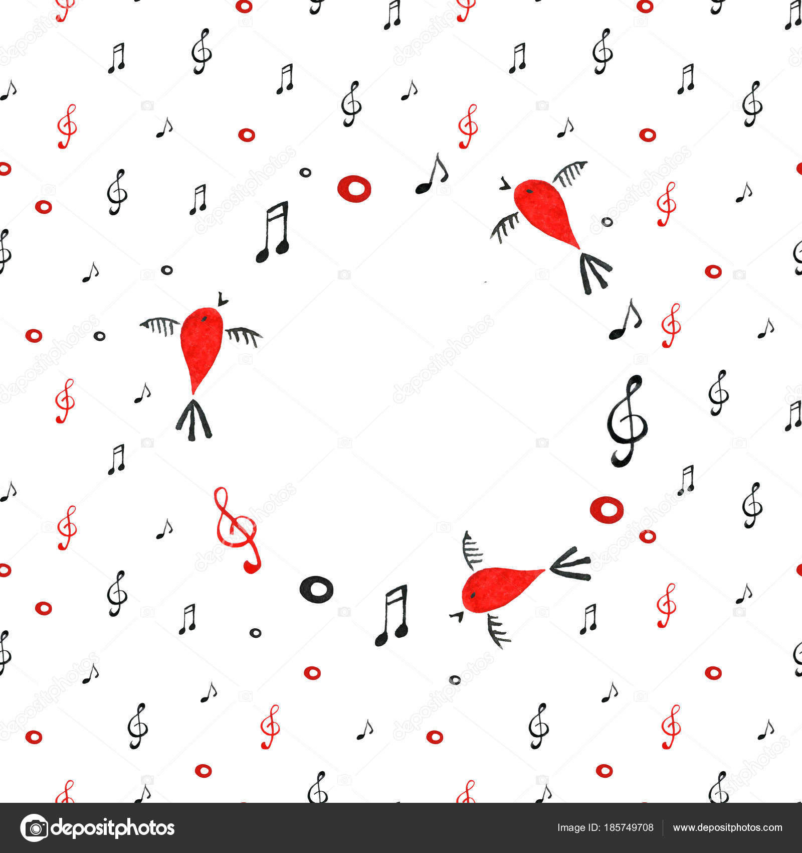 Fundo Musical Branco Redondo Com Notas Ilustracao Digital De Papel Fotografias De Stock C 7slonov 185749708