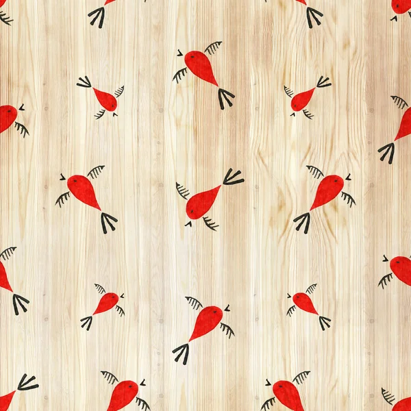 Seamless pattern. Music. Hand drawing watercolor cartoon bird and notes. Watercolour art illustration.