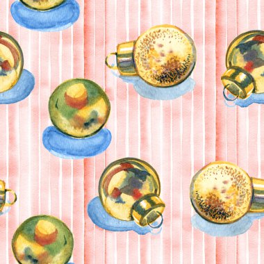 Kusursuz el çizimi, altın Noel topları, Noel tasarımı