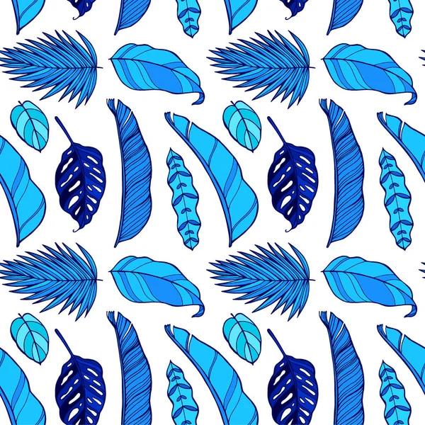 Seamless pattern with tropical palm leaf in neon colors. — Stock Photo, Image