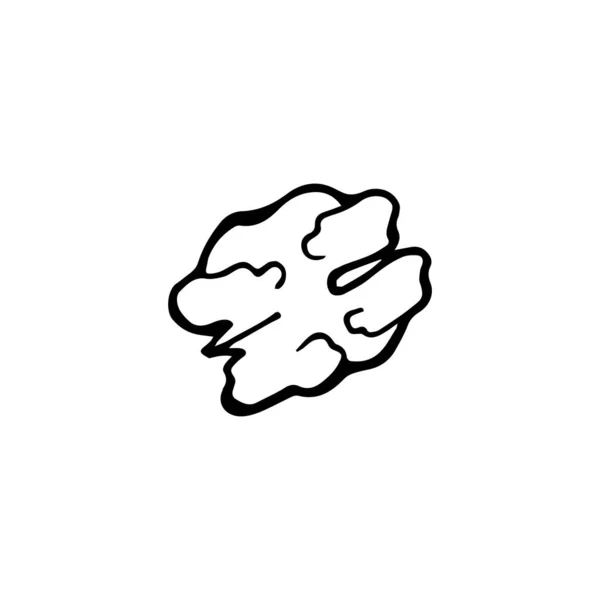 Handgetekende walnoten. Vector illustratie geïsoleerd op witte achtergrond. — Stockvector