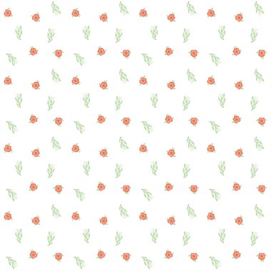 Pembe, yumuşak kırmızı ve yeşil tonlarda kusursuz suluboya desenler. Moda tekstil baskısı, hediye ambalajı ve duvar kâğıdı arkaplanı için el boyası.