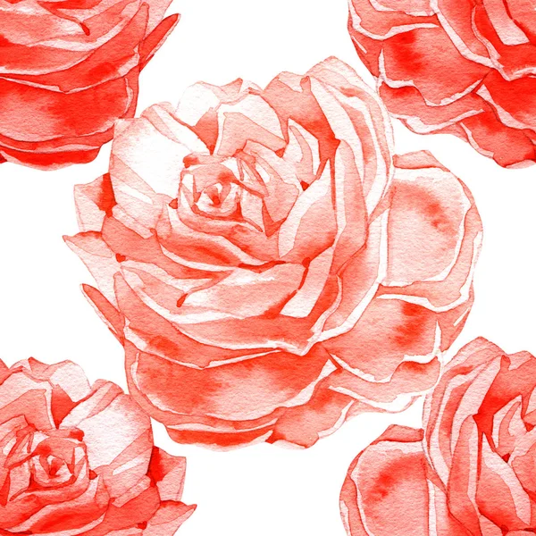 Seamless Roses Background. Watercolor vintage seamless pattern. — Stock Photo, Image