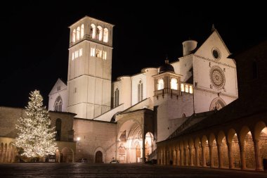 Ünlü Bazilika, St Francis Assisi Noel zamanda