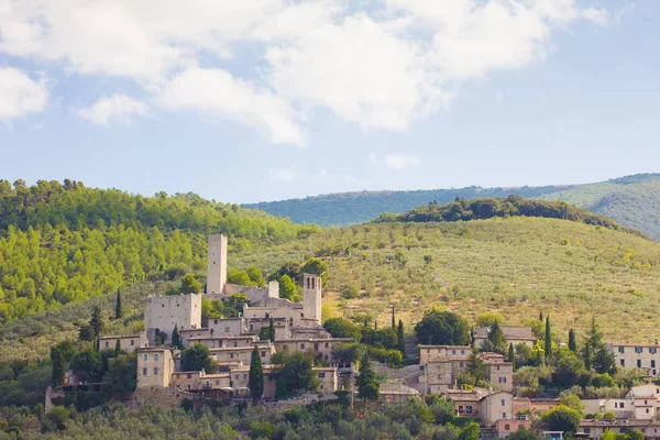 Vista panorâmica de Pissignano na Úmbria — Fotografia de Stock