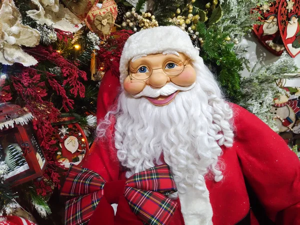 Счастливый Санта-Клаус в очках — стоковое фото