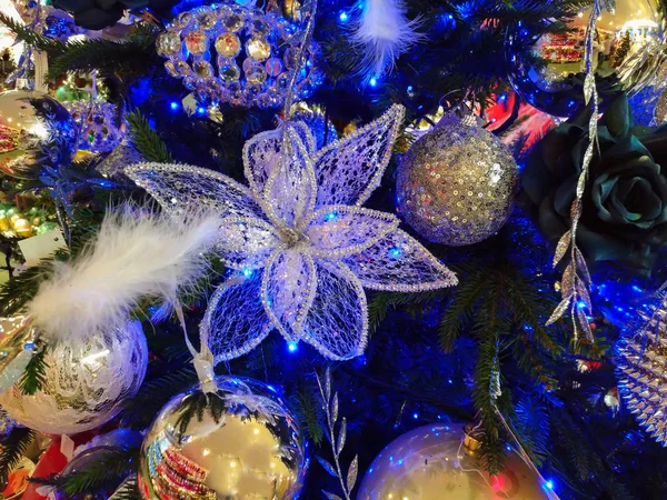 Árvore de Natal azul encantada — Fotografia de Stock