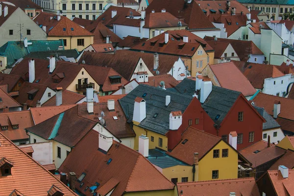 The roof of Czesky Krumlov medieval city — Stock Photo, Image