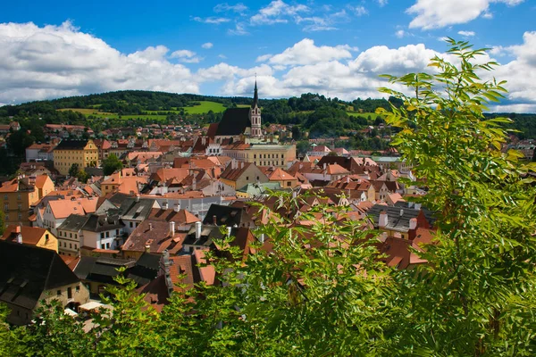 Historischen Zentrum von cesky krumlov in der Sommersaison, Böhmen — Stockfoto