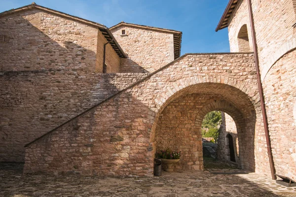 Dettaglio del castello di Piobbico nelle Marche — Foto Stock