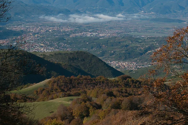 Αεροφωτογραφία Της Πόλης Rieti Την Φθινοπωρινή Περίοδο Λάτσιο Ιταλία — Φωτογραφία Αρχείου