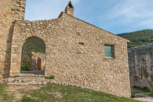 Uitzicht Het Historische Centrum Van Campello Alto Middeleeuws Dorp Verlaten — Stockfoto