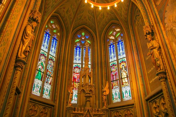 Budapest Hungary January 2020 Detail Interior Church Assumption Buda Castle — Stock Photo, Image