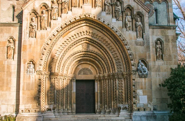 Close View Portal Jaki Chapel Budapest — Stock Photo, Image