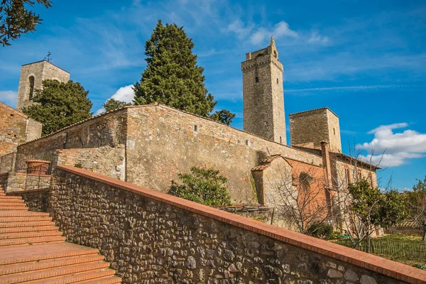 Panoramisch Uitzicht Middeleeuwse Stad San Gimignano Toscane — Stockfoto