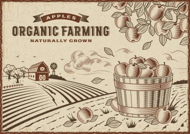 Apple Organic Farming Landscape clipart