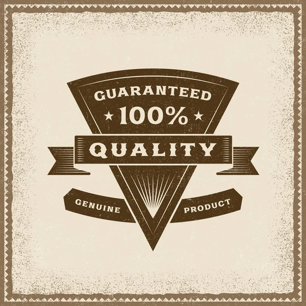 Etichetta di qualità 100% vintage — Vettoriale Stock