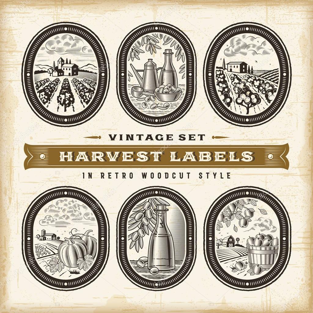 Vintage Harvest Labels Set