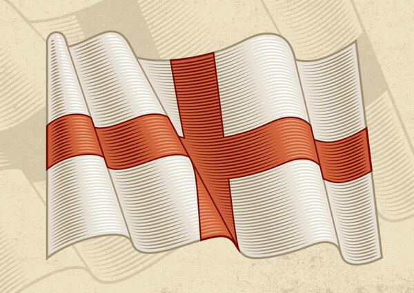 Винтажный флаг Англии. Векторная иллюстрация таблицы S8 с маской обрезки в стиле дерева
.