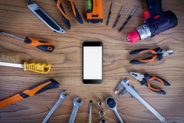 Atölye küme. Tablo veya zemin Araçlar.