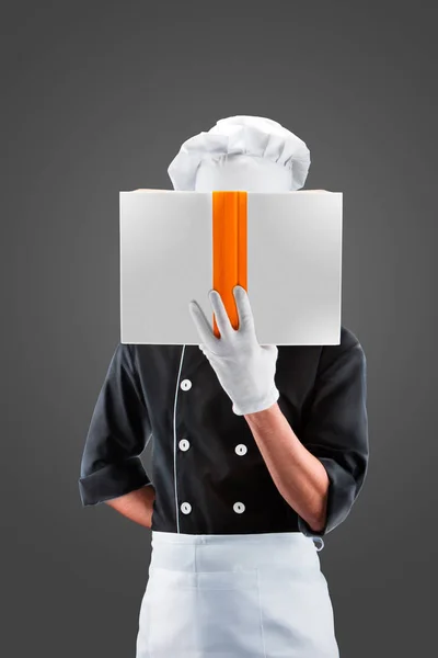 Koken met boek. 3D-rendering en foto. Hoge resolutie. — Stockfoto