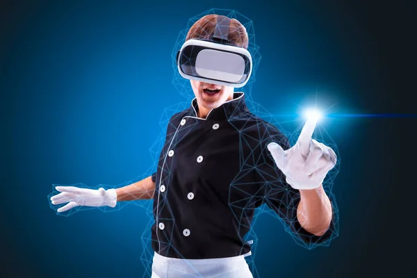 Chef de realidade virtual. HD foto . — Fotografia de Stock