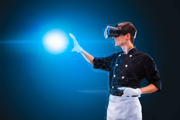 Chef de realidade virtual. HD foto . — Fotografia de Stock