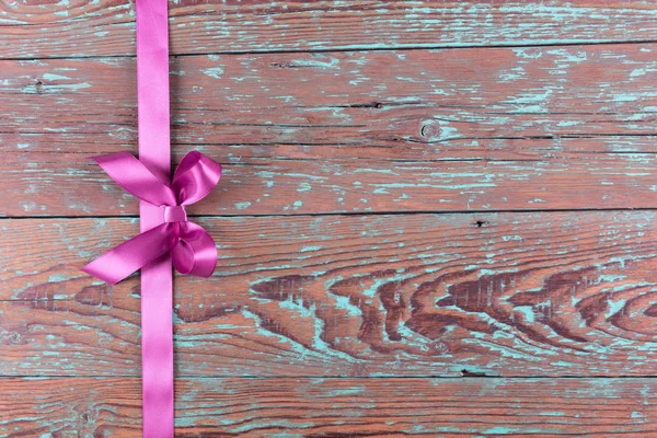 Old wooden background of brushed in blue planks with beautiful b — Stock Photo, Image