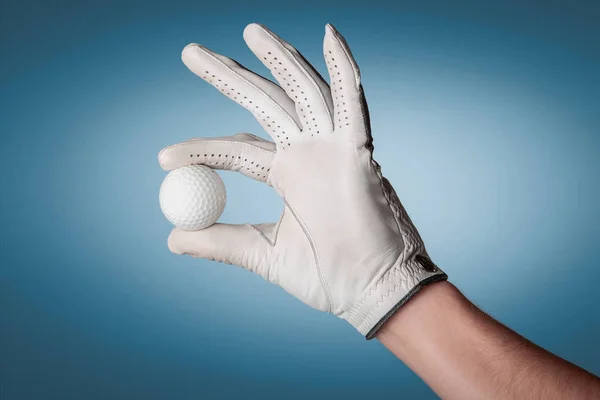 Profesyonel golf eldiven golf ekipmanları tutan adam elinde — Stok fotoğraf