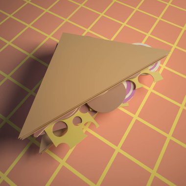 Karton arka plan üzerinde farklı gıdalardan. Çizgi film gıda üretim emri satırları