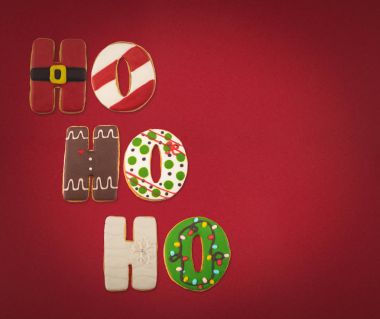 Farklı şekil ve büyüklükte bir festival d Noel kurabiyeleri