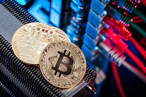 Dispositivo Máquinas Para Minería Criptomoneda Minería Bitcoin Tablero Computadora Circuito — Foto de Stock