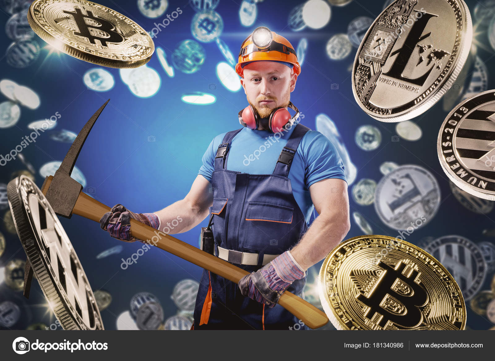 Macro View Miner Working Bitcoins Mine Pool Devices ...