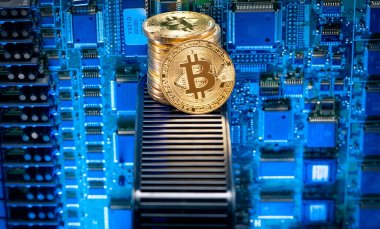 Cihaz ve makineler için araştırma cryptocurrency. Bitcoin incelemesi. Bilgisayar devre bilgisayar kartı
