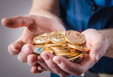 Bitcoin madencilik sanal cryptocurrency kavramı