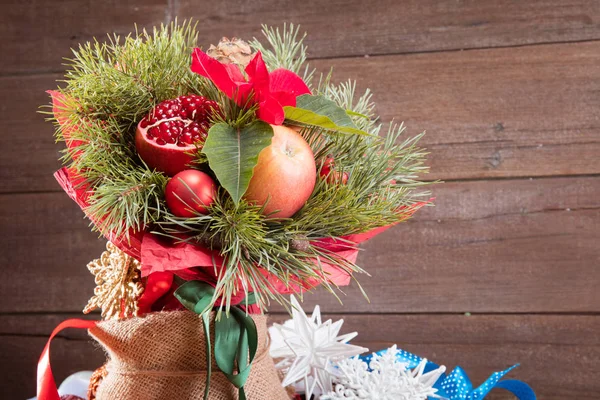 クリスマスの花束。スタジオ撮影 — ストック写真