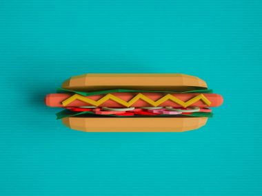 Fast food arka plan konseptinden karton kağıt arka plan üzerinde.