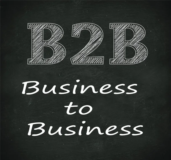 Chalkboard illustration of b2b - business to business — Stock Photo, Image