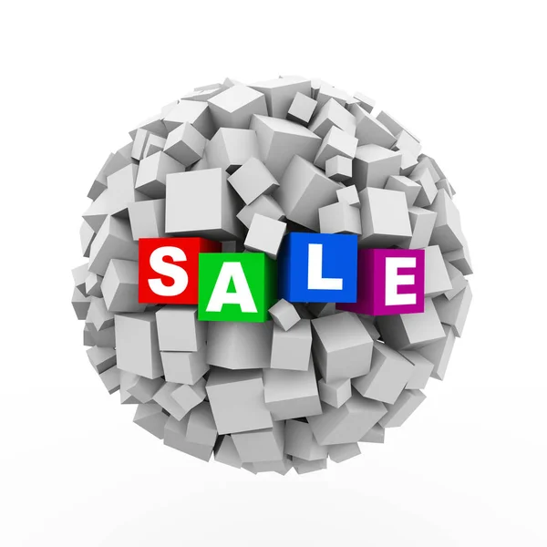 3D kostky koule koule - prodej — Stock fotografie