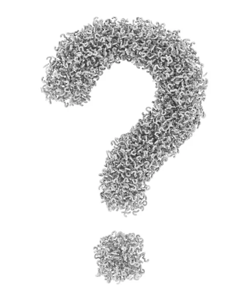 3d heap of question mark symbol shape — Stock Photo, Image