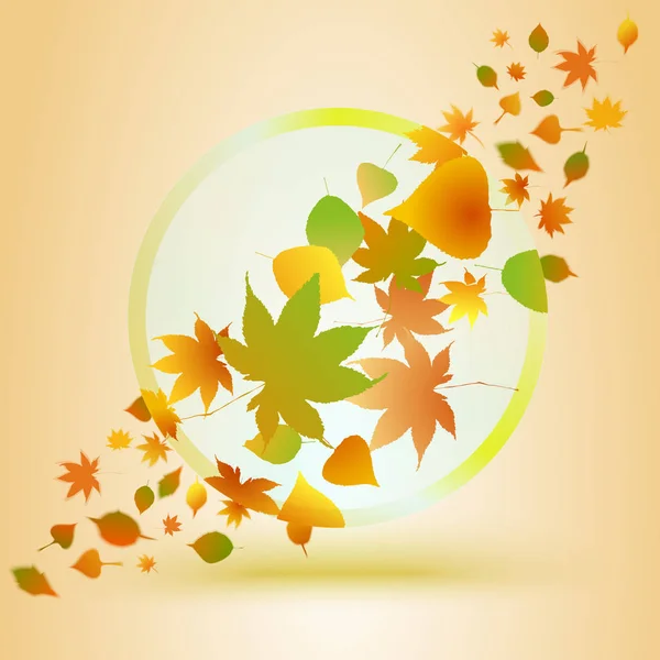 秋のバナーを抽象葉します。 — ストック写真