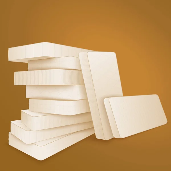 Materasso bianco isolato su sfondo bianco. Vettore — Vettoriale Stock