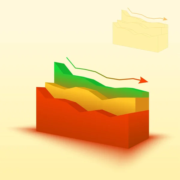 3D pruhový graf, sloupcový graf prvek. Upravitelné vektorové grafiky. Ilustrace pro podnikání, finance, růst pojmy. — Stockový vektor