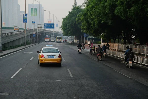 Pequim China 2019 Tráfego Nas Ruas Centrais Cidade — Fotografia de Stock